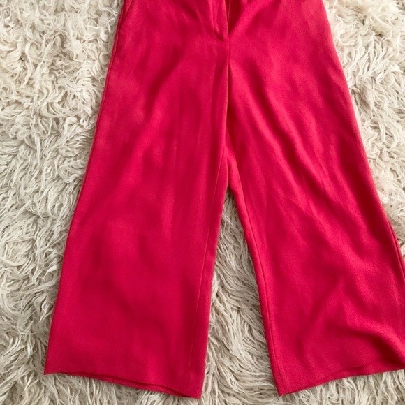 Halogen | Orange Red Pant Culottes 4 Wide Leg - Picture 4 of 8